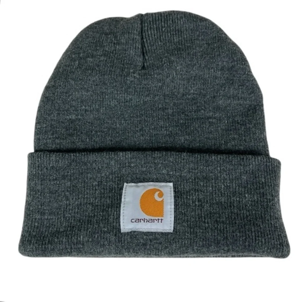 Carhartt A18 Knit Cuffed Beanie Hat OSFA Charcoal Gray Winter Workwear
